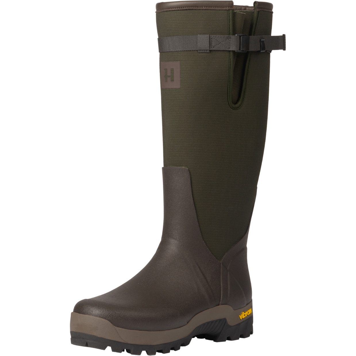 2025 Harkila Mens Forester Textile Rubber Boot 11061001824 - Willow Green / Deep Brown